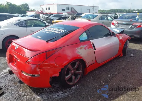 2003 Nissan 350Z Touring z USA, uszkodzony, nr VIN JN1AZ34E23T013078